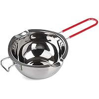 Stainless Steel Double Boiler Pot with Heat Resistant Handle for Melting Chocolate, Candy and Candle Making (18/8 Steel…