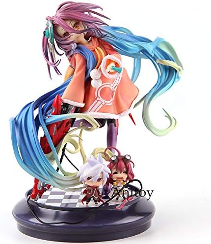 Yvonnezhang Anime Figure No Game No Life Zero Jibril Shiro Heroine PVC Action Figure Japanese Anime Doll Collectible Model Toys,KT5540 in bag