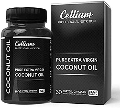 Coconut Oil Softgel Capsules Supplement - IMPROVE Cholesterol Levels | INCREASE Energy & REVITALIZE Hair ,Skin & Nails - Extra Virgin | Unrefined and Rich in MCT s Vitamin