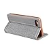 Aroko iPhone 7Plus Case iPhone 8 Plus Leather Case Canvas Wallet Slim Fit Folio Book Cover Flip Wallet Case with [Business Card Holder] for iPhone 8 Plus / 7 Plus (7plus/ 8plus 5.5inch, Grey1)