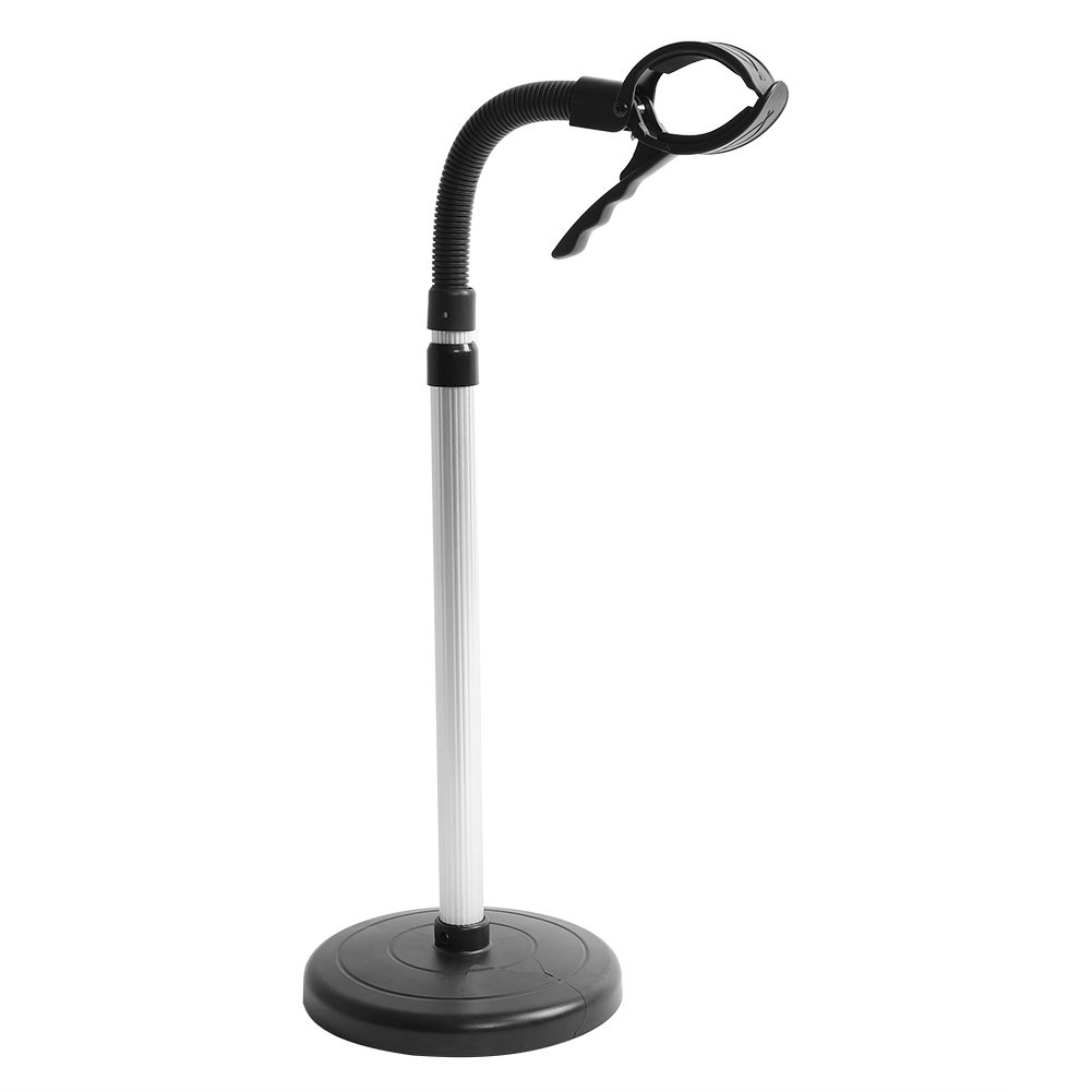 EBTOOLS Blow Dryer Stand Hands Free, Adjustable Stainless Steel Hair Dryer Holder Removable Suction Cup Bracket Stand Storage Rack for Bathroom Bathroom Women Pet