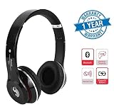 Twogood S460-BLACK Bluetooth Wired & Wireless Headphones With Tf Card/Mic/FM Compatible with all Android or Apple iPhone Devices, Laptops, PC's and Tablets (1 Year Warranty)