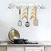 OUNONA Coat Hooks Wall Mounted Coat Hook Rack Coat Rack on Wall with 10 Hooks for Coats(17.3 inch)
