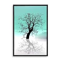 Framed Canvas Wall Art Modern Geometric Pattern Canvas Prints Home Artwork Decoration for Living Room,Bedroom - 16x24 inches