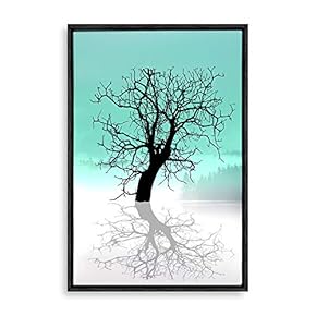 Framed Canvas Wall Art Modern Geometric Pattern Canvas Prints Home Artwork Decoration for Living Room,Bedroom - 16x24 inches
