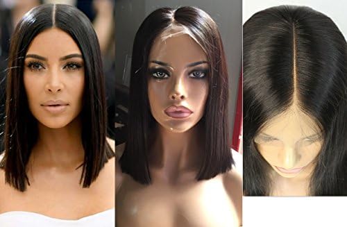 Joywigs Pre Plucked Hairline 130% Density Deep Part Blunt Cut Bob Wig Human Hair Lace Front Wig Short Lace Wig …