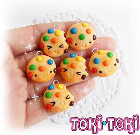 Rainbow Cookie Necklace, Kawaii Pendant, Food Jewelry, Cute Charms, Funny Gift, Kids Fashion