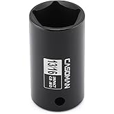 CASOMAN 3/8" Drive 13/16" 5-Point Impact Grade Utility Socket, CR-MO, Removes and Installs Penta Nuts and Bolts
