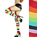 Oksale Women Rainbow Winter Warm Cable Long Boot Socks Over Knee Thigh High Stockings (Multicolor)