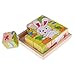 rolimate Educational Preschool Wooden Cube Block Travel Jigsaw Puzzles - Dog Sheep Duck Chicken Rabbit Dairy Cow, Birthday gift toy for Age 3 4 5 6 7 Years Old and Up Toddlers Kids Baby Boy