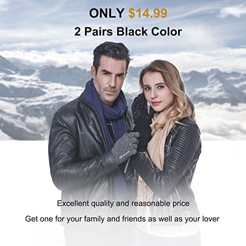 image for TRENDOUX Winter Gloves, Mens Womens Touchscreen Knit Gloves - Hands Wa