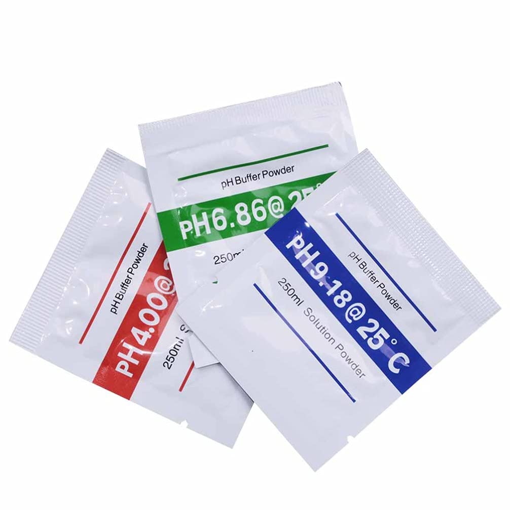 iplusmile 3pcs pH Meter Buffer Solution Powder for Precise and Easy for Precise pH Calibration Powder Solution，4.01pH,6.86pH and 9.18pH