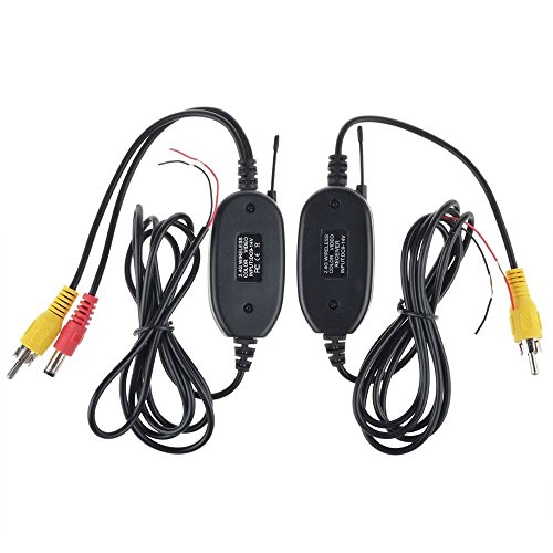 HonsCreat Universal 2.4G Wireless Color Video Transmitter and Receiver for The Vehicle Backup Camera or Front Car Camera Rear View Monitor