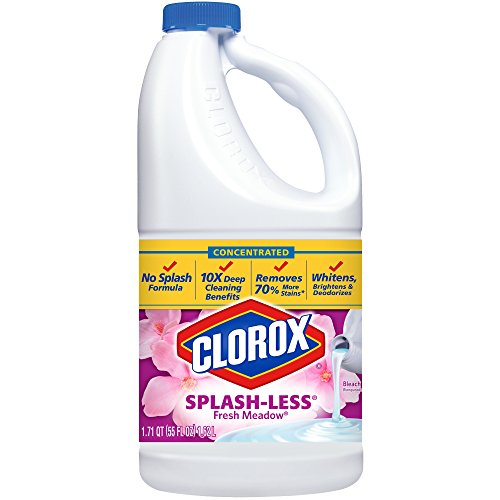 Clorox Splash-Less Bleach, Fresh Meadow Scent, 55 Ounces
