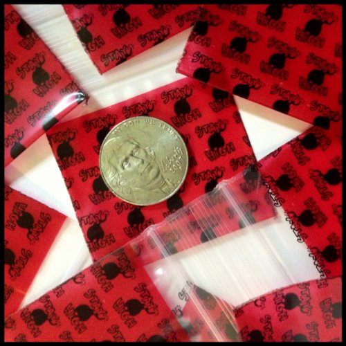 100 Mini Ziplock Baggies Apple Brand High End Quality 175175 Get Real 1.75" X 1.75" (Stay High)