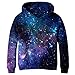 SAYM Teen Boys' Galaxy Fleece Sweatshirts Pocket Pullover Hoodies 4-16Y NO14 L