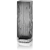 Rxcvkmw Modern Minimalist Glass Square vase, Crystal Glass vase, vase, Dry vase (Grey)