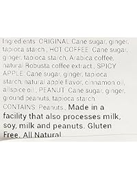 Ginger People Gin Gins Variety, Manzana picante, café caliente, cacahuete y original, bolsa de 1 lb