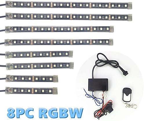 8PC 5050 RGBW Motorcycle LED Strip Kit