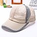 Voberry Men and Women Snapback Baseball Cap Outdoor Sports Mesh Hat (Khaki)