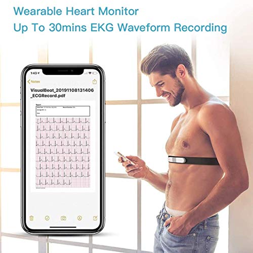 ViATOM VisualBeat Borstband/Hartslagmeter Zonder Riem, Bluetooth ANT +, 24-uurs Hartslagmeting, 30 Minuten… - Image 5