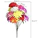 XYXCMOR 2 Pack 18 Heads Artificial Fake Mums Silk Autumn Flowers Bouquet Arrangements Home Garden Dining Table Windowsill Wedding Christmas Party Cemetery Centerpiece Decor Multicolor