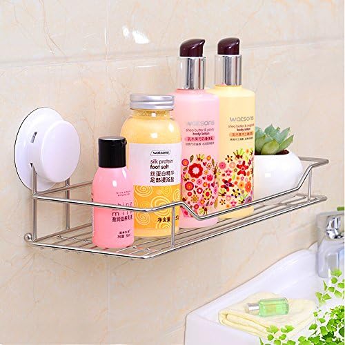 Gaoyu Suction Cup Wall Mounted Bathroom Kitchen Toilet Shelf Furniture Sets Stainless Steel Shower Caddy Shampoo Shower Gel Holder 260020
