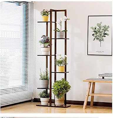 Multi Tier Bamboo Plant Shelf Planter Rack Storage Organizer Balcony Flower Stand Floor Potted Plant Stand Flower Pots Holder Display Rack Bookrack Shelves Sixtiers Amazon Ae