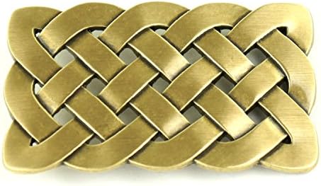 Ride Away Celtic Knot Cross Antique Finish Belt Buckle (Bronze Celtic Knot )