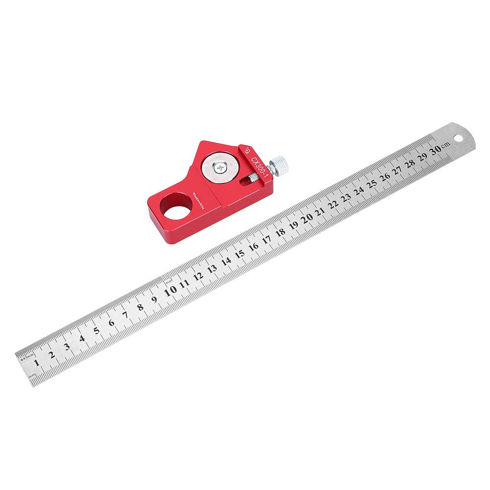 CX300-1 Aluminium Alloy Combination Square Set 300mm Precision Measuring Tool for Woodworking, Carpentry & DIY Projects, Adjustable Scribing Ruler with Vernier Scale