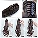 Synthetic Claw Ponytail Heat Resistant Handy Jaw Pony Tail One Piece Long Wavy Curly Soft Silky for Women Lady Girls 18'' / 18 inch (medium brown)