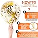 Zelaar Gold Happy Birthday Balloons Banner Set with Confetti Balloons for Birthday Party Decorations