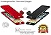 Premium Italian Design 2 Pack iPhone 8 Plus Case/iPhone 7 Plus Case Full Body, with 2 Tempered Glass Screen Protector for 360 Protective Shock Absorption Cover, Waterproof Bag Included (Red & Black)