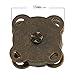 WINOMO 10 Sets of 15mm Sew in Magnetic Bag Clasps for Sewing (Bronze)
