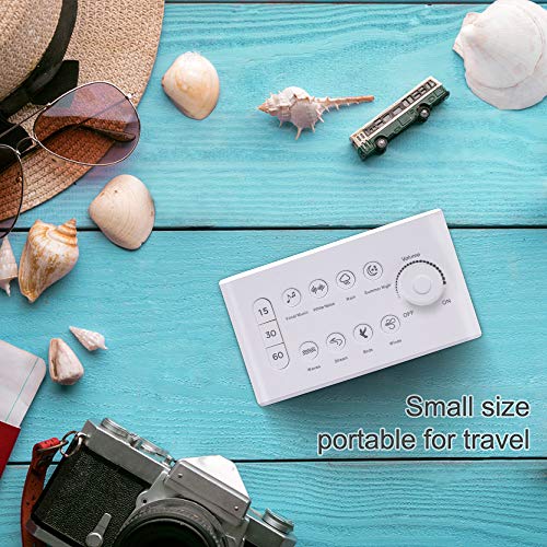 Sound Machine White Noise Machine for Relaxing Sleeping 3 auto-off Timer Settings 8 Natural Soothing High Fidelity non-looping sounds for Baby Adults Portable for Home Office Travel