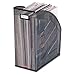 Rolodex Nestable Rolled Mesh Steel Jumbo Magazine File, Black