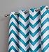 HLC.ME Chevron Print Thermal Insulated Energy Efficient Room Darkening Blackout Window Curtain Grommet Top Panels for Bedroom & Play Room - Set of 2-52