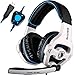 SADES SA903 Gaming Headset 7.1 Surround Sound USB PC Computer Stereo Game Headphones with Microphone LED Light(Blackwhite)