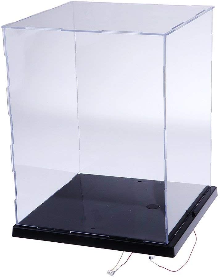 LANSCOERY Clear Acrylic Display Case Countertop Box Cube Organizer