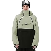 HIGH EXPERIENCE Mens Ski Jacket 3L Snowboard Anorak Coat Baggy Snow Pullover Hooded Waterproof Windproof Insulated Winter