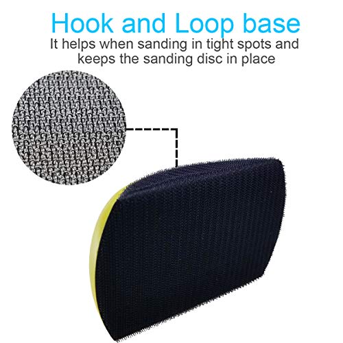 6 inch Mouse Sanding Pad Hook and Loop Sanding Block. Ideal For Woodworking, Furniture Restoration, Home and Automotive Body. Accepts Standard Orbital Sanding Discs Hook and Loop Back pad