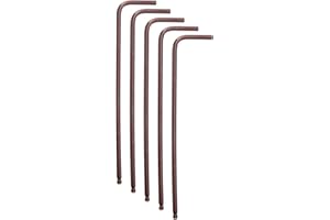 HARFINGTON 5pcs Ball End Hex Key Wrench 3/32" SAE S2 Steel Long Arm L-Shape Hexagon Wrenches Repairing Tool for Home Bike Mot