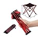 Mini Outdoor Portable Folding Stool for Backpacker Camping, Ultra Strong Aluminum Alloy, Small Chair With Carry-bag for Kids,Adults Fishing,BBQ,Hiking,Travel(A Red)thumb 1