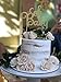 Oh Baby Shower Cake Topper Decoration – Hard Cardboard Gold Glitter 1 Pack – by ROUNDSQUARE