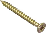 ForgeFix Multi-Purpose Single Thread Screws 4.0 x 40mm Zinc Yellow Passivated view 1