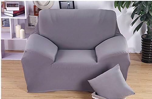 Universal Form Fit, Slip Resistant, Stylish Furniture Shield / Protector for Chair/ loveseat/ Sofa, Stretchable Chair Slipcover, Grey