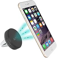 Aukey Air magn&eacute;tico para coche Soporte de smartphone para iPhone 6 / 6 Plus / 5 / 5S / 5C / 4 / 4S, Samsung Galaxy S6 / S5 / S4 / Note 4/3, Google Nexus, LG G3 y dispositivo GPS