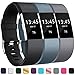 GEAK Bands for Fitbit Charge 2, Adjustable Classic Wristbands for Fitbit Charge 2, Large Black Gray Slate