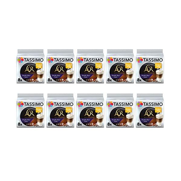 Tassimo L'OR Double Shot Latte Macchiato Kaffeepads - 10 Packungen (80 Getränke)