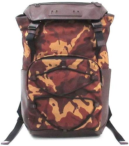 Amazon コーチ バッグ メンズ リュック Coach アウトレット テライン インク カモ レザー ナイロン トレックパック バックパック F Qbrus 並行輸入品 タウンリュック ビジネスリュック